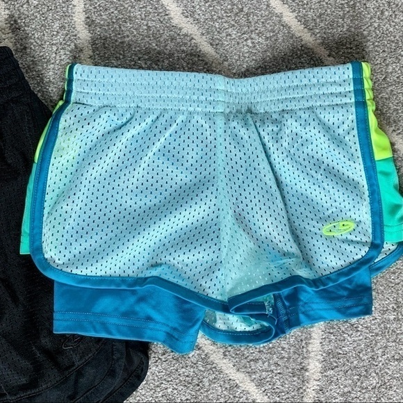 Champion Set of 2 Black Teal Mesh Athletic Shorts - Picture 3 of 7